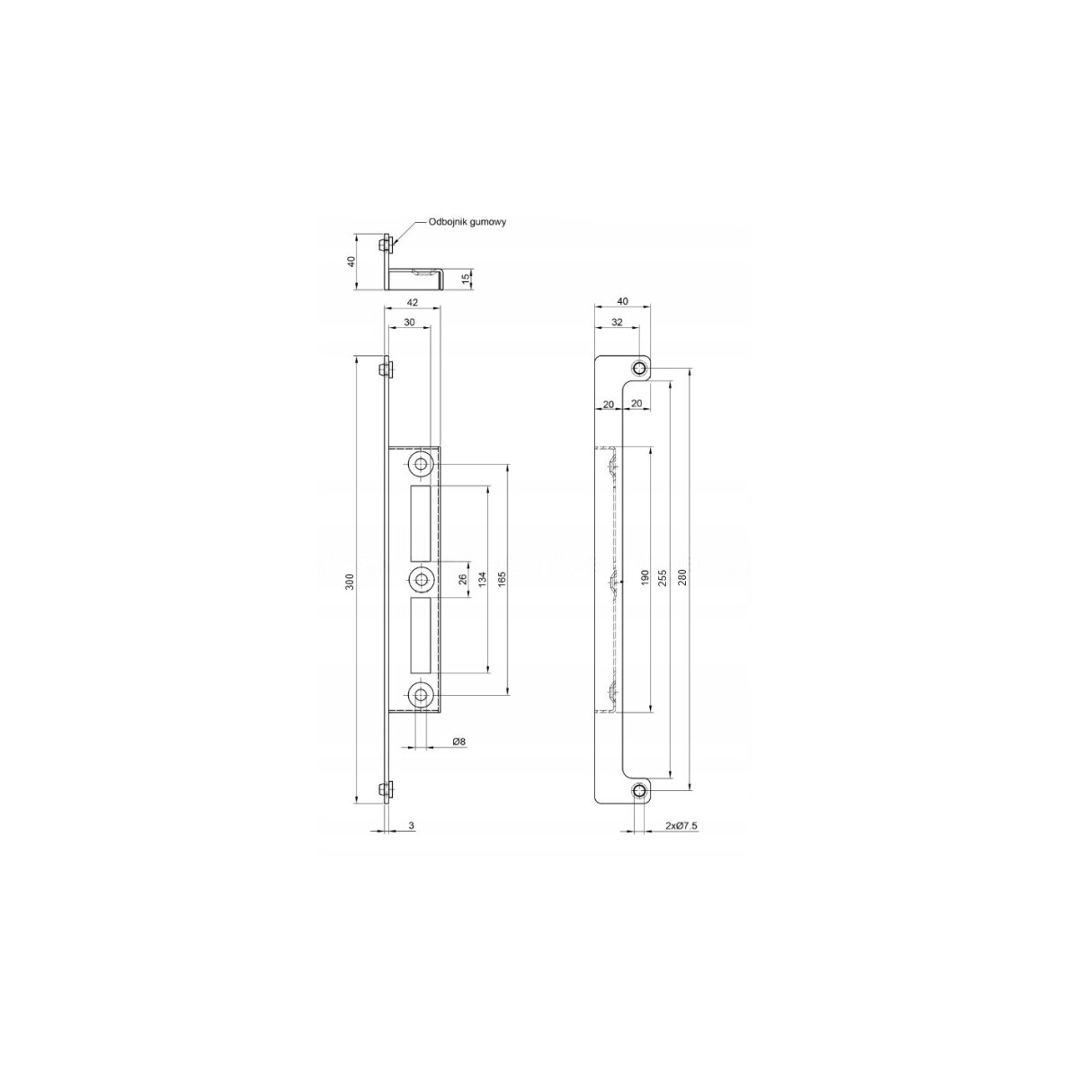 Ribotuvas siauram stulpui 1