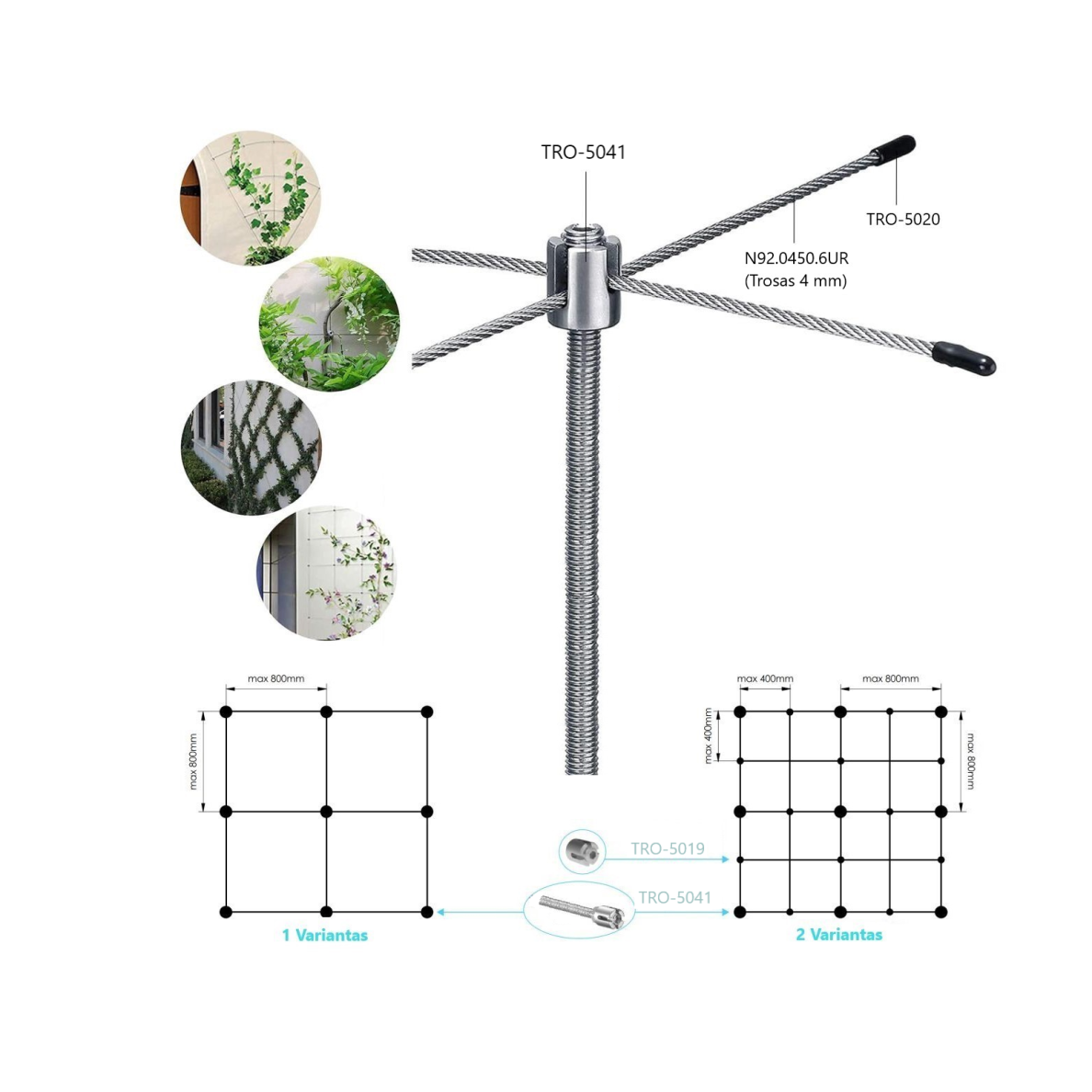 Climbing Plant Cable Holder 4