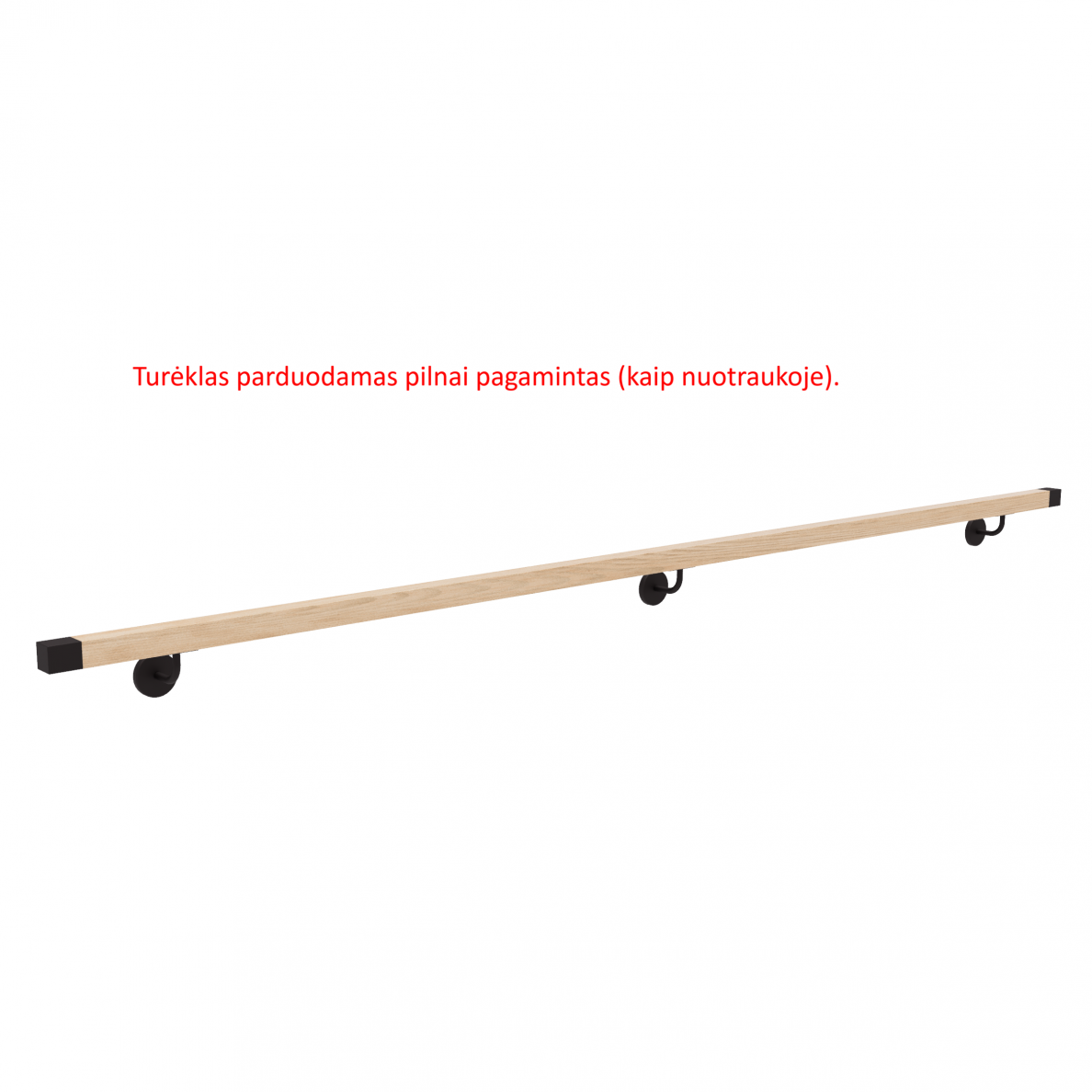 Sieninis turėklas 40x40/L3000mm 1 Sieninis turėklas 40x40/L3000mm 1