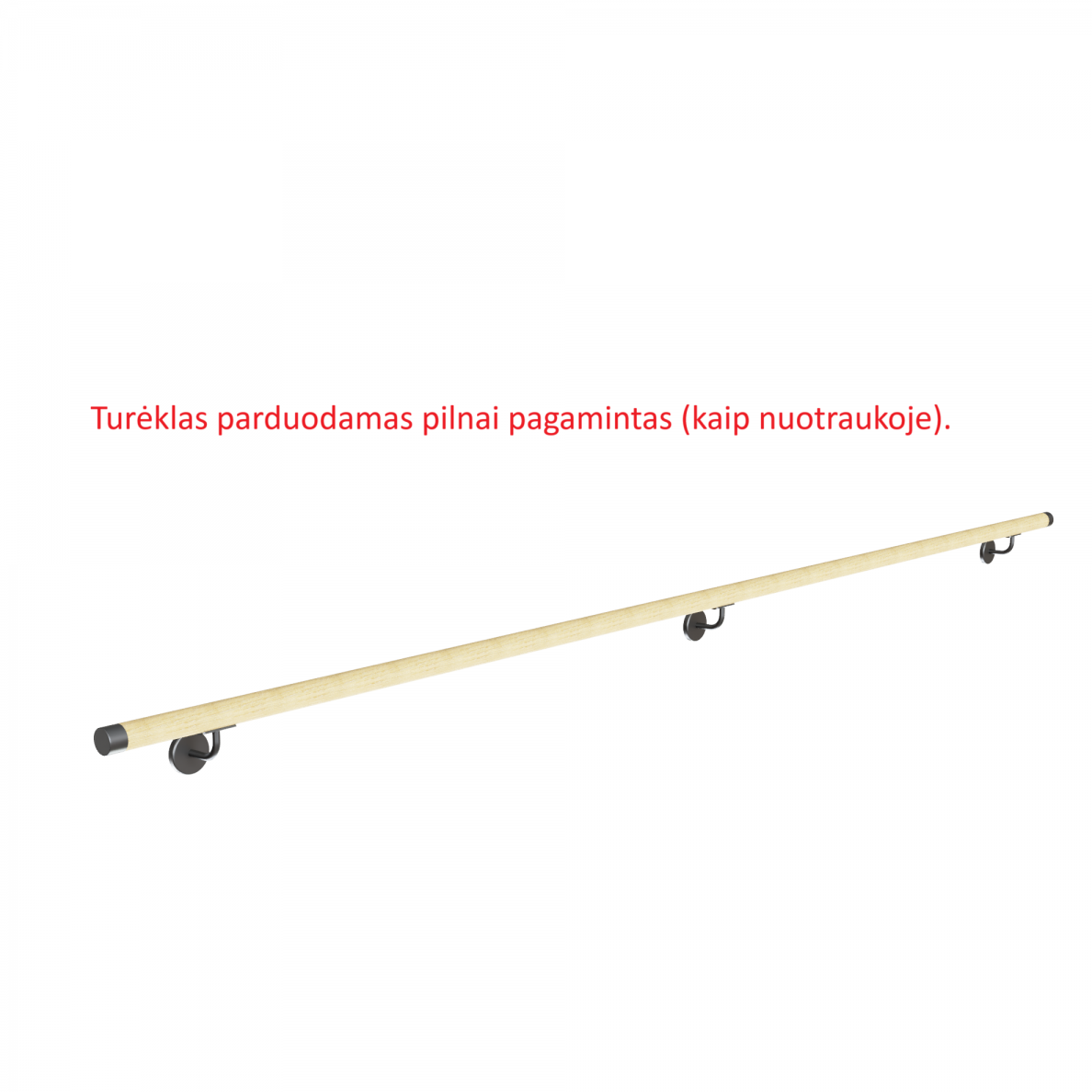 Sieninis turėklas D42/L3000mm 1 Sieninis turėklas D42/L3000mm 1