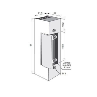 Simetriška siaura elektrinė spyna 1743R 6–12 V AC/DC 1 Simetriška siaura elektrinė spyna 1743R 6–12 V AC/DC 1