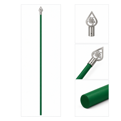 Green Flagpole with Finial 3