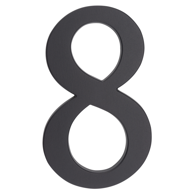 Skaitmuo „8“ – aliuminis, grafito spalvos, 190 mm