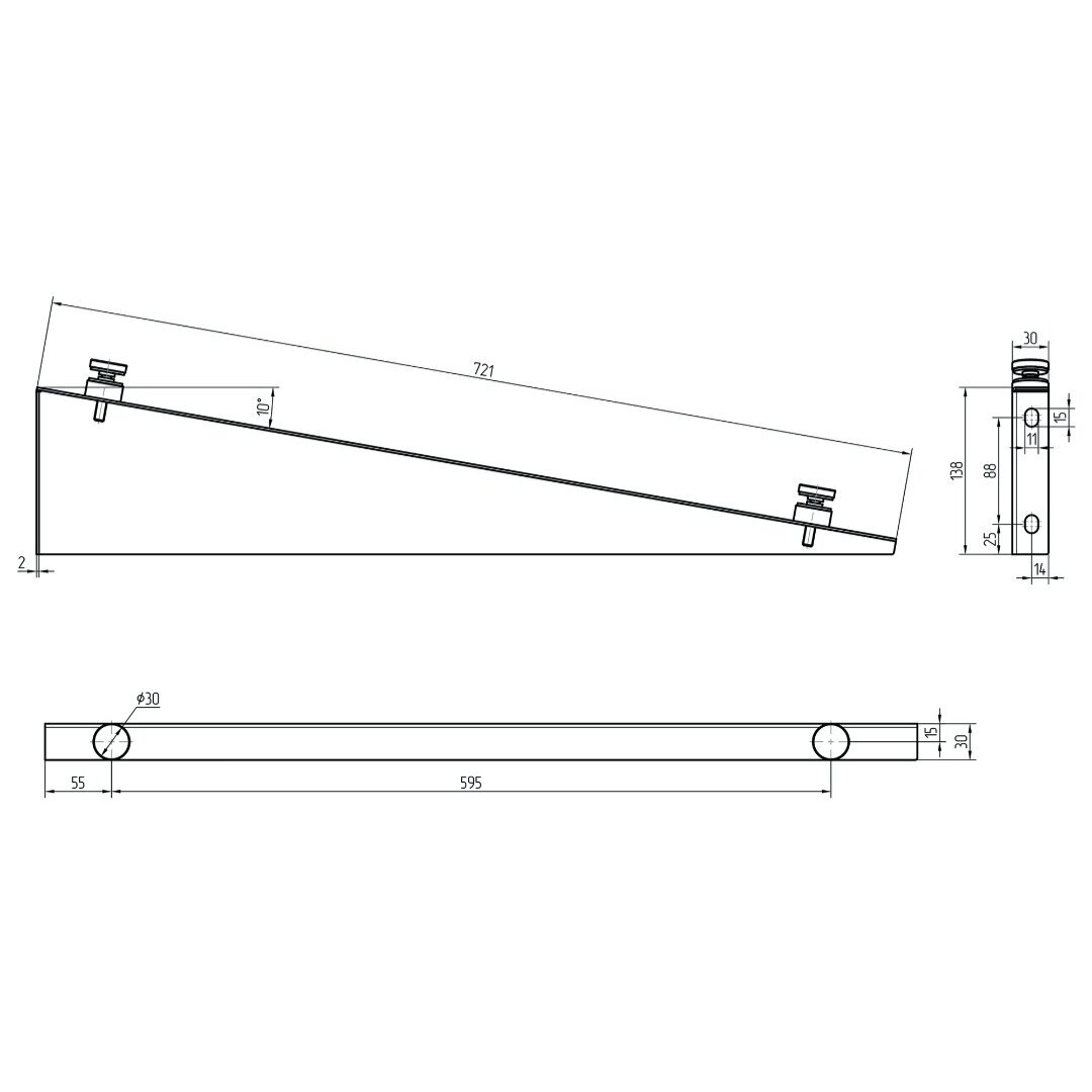 Glass Canopy Brackets (RAL-7016) 1 Glass Canopy Brackets (RAL-7016) 1