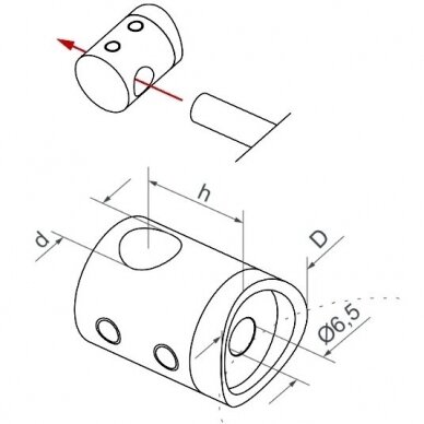 Rod holder D42.4 1 Rod holder D42.4 1