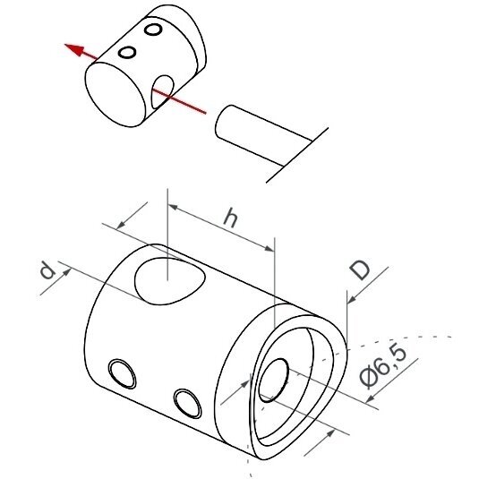 Rod holder D42.4 1 Rod holder D42.4 1