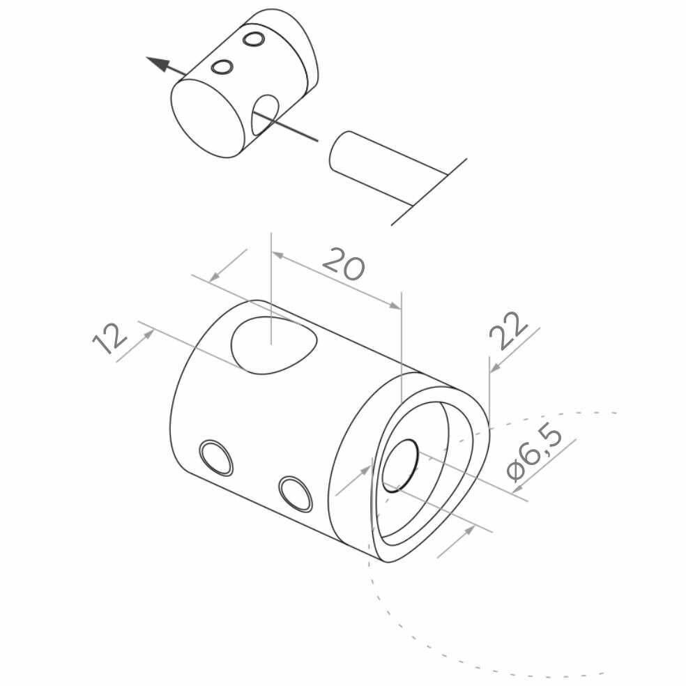 Rod holder D33.7 1 Rod holder D33.7 1