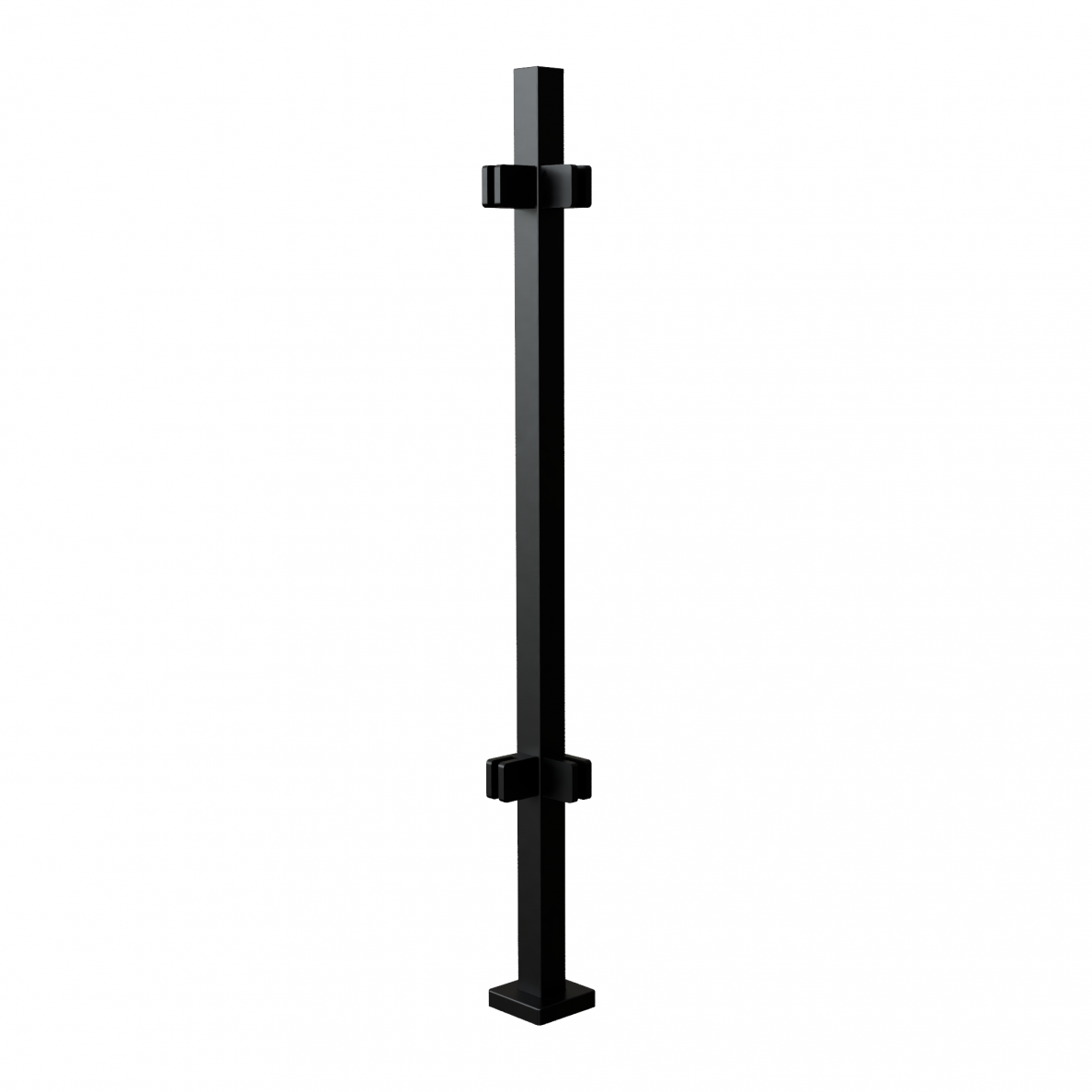 Turėklo statramstis H-1000mm (kampinis) RAL-9005 Turėklo statramstis H-1000mm (kampinis) RAL-9005