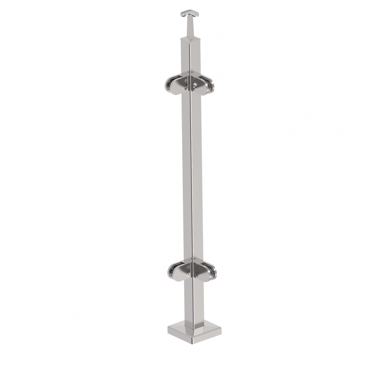 Turėklo kampinis statramstis stiklui 40×40 H-960 mm Turėklo kampinis statramstis stiklui 40×40 H-960 mm