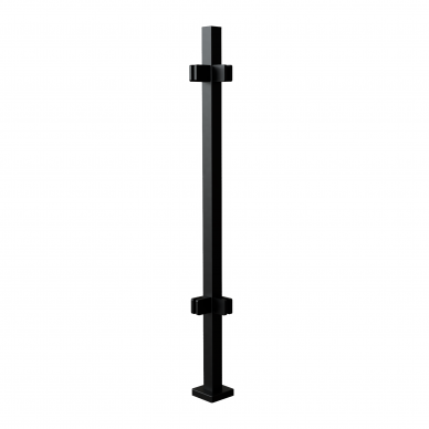 Turėklo statramstis H-1000mm (kampinis) RAL-9005 Turėklo statramstis H-1000mm (kampinis) RAL-9005