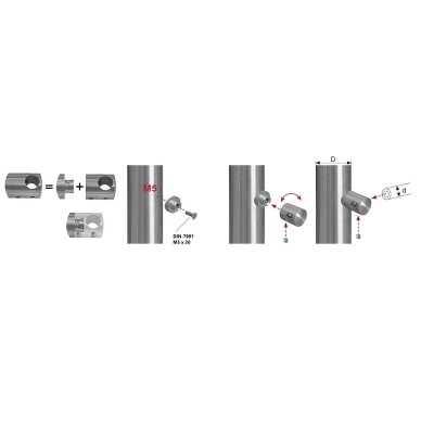 Turėklo statramstis H-960 mm (AISI-316 markė) 9 Turėklo statramstis H-960 mm (AISI-316 markė) 9