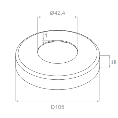 Turėklo statramstis H-960 mm (AISI-316 markė) 3 Turėklo statramstis H-960 mm (AISI-316 markė) 3