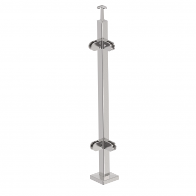 Turėklo kampinis statramstis stiklui 40×40 H-960 mm Turėklo kampinis statramstis stiklui 40×40 H-960 mm
