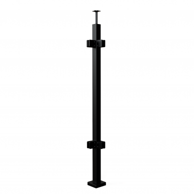 Turėklo statramstis H-960mm (kampinis) RAL-9005 Turėklo statramstis H-960mm (kampinis) RAL-9005