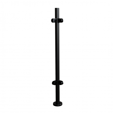 Turėklų statramstis H-1000mm (kampinis) RAL-9005 Turėklų statramstis H-1000mm (kampinis) RAL-9005