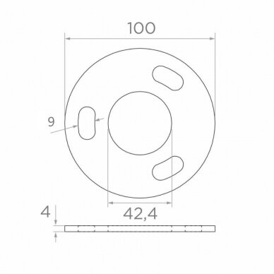 Flange D42,4x100x4 mm 1 Flange D42,4x100x4 mm 1