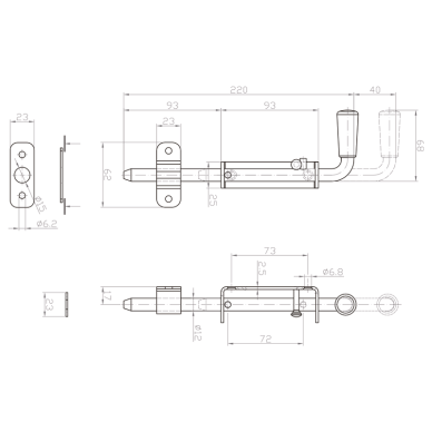 Užsakoma prekė Vartų skląstis 220 mm 1 Užsakoma prekė Vartų skląstis 220 mm 1
