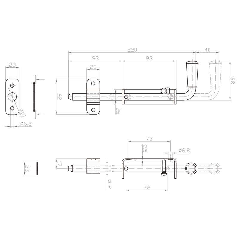 Užsakoma prekė Vartų skląstis 220 mm 1 Užsakoma prekė Vartų skląstis 220 mm 1
