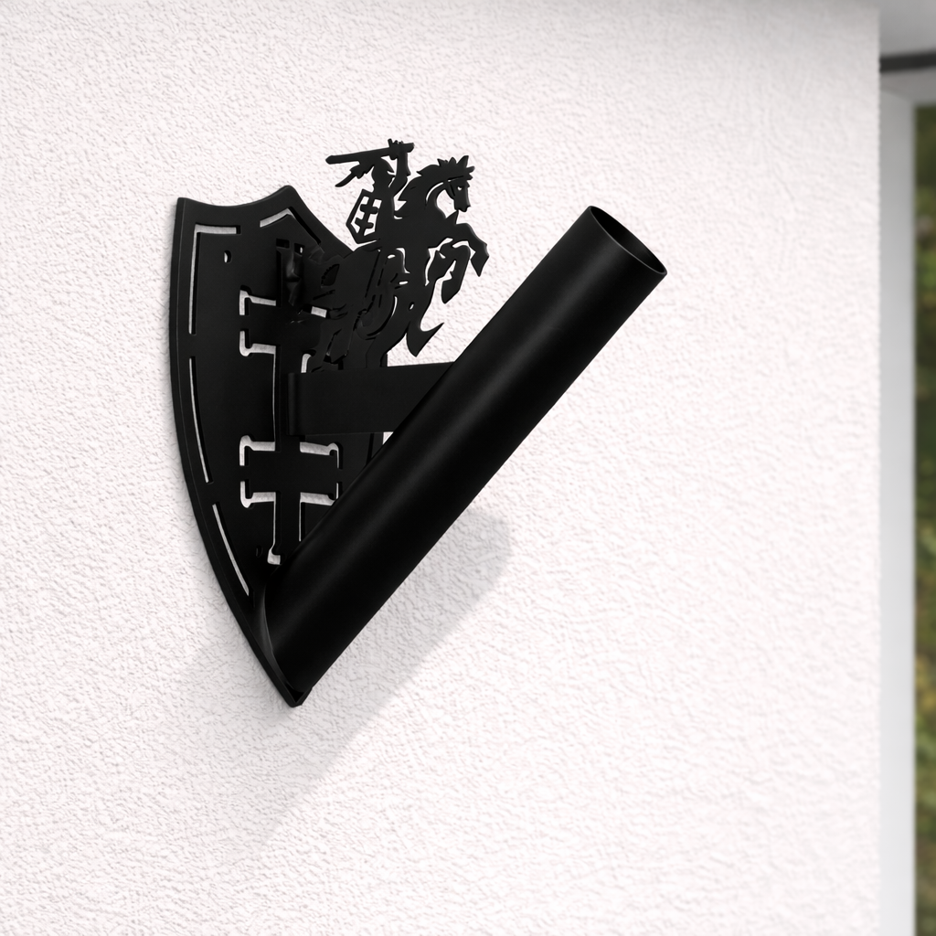 Flag Set with Black Vytis Holder 2 Flag Set with Black Vytis Holder 2