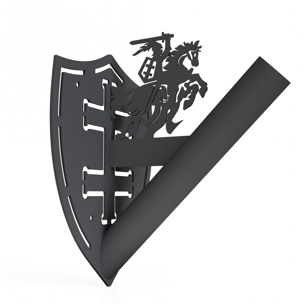 Flag Set with Grey Vytis Holder 1