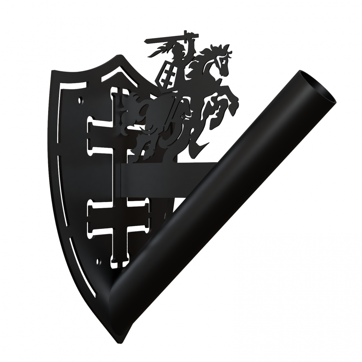 Flag Set with Black Vytis Holder 1 Flag Set with Black Vytis Holder 1