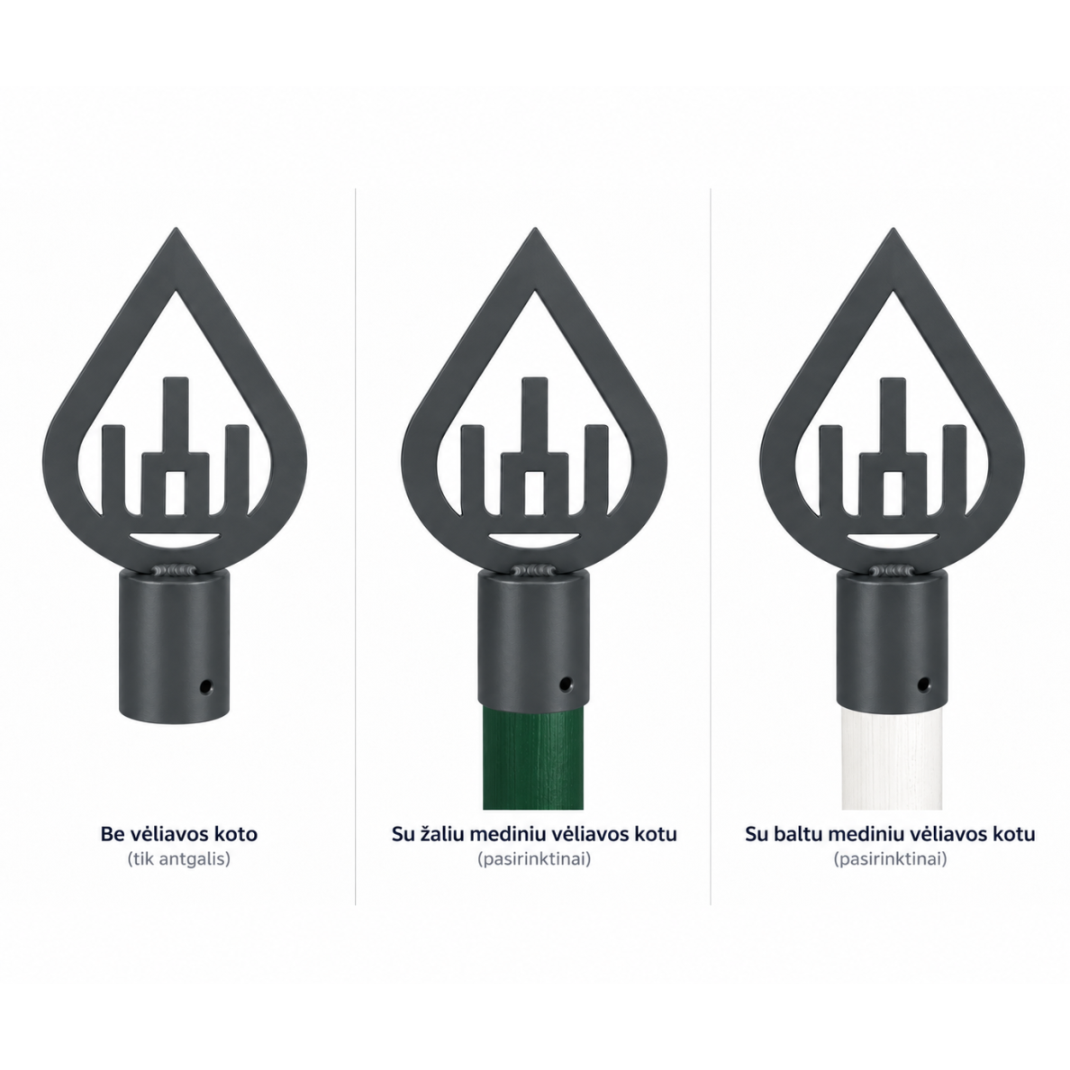 Flagpole Finial with Columns of Gediminas– Grey 2