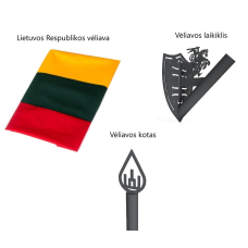 Flag Set with Grey Vytis Holder