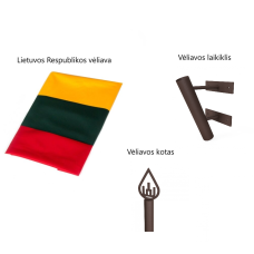 Flag Set with Brown Holder