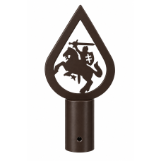 Flagpole Finial with Vytis - Brown