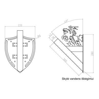 Flag Set with Black Vytis Holder 3