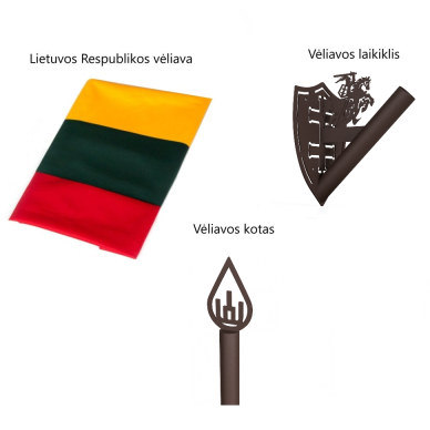 Flag Set with Brown Vytis Holder
