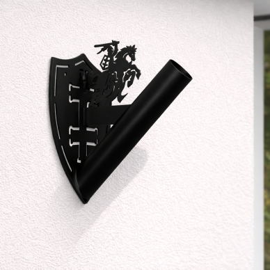 Flag Set with Black Vytis Holder 2 Flag Set with Black Vytis Holder 2