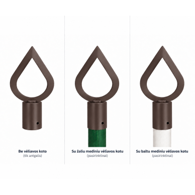 Flag pole finial “Flame” Brown 2