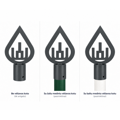 Flagpole Finial with Columns of Gediminas– Grey 2