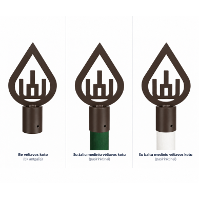 Flagpole Finial with Columns of Gediminas – Brown 2
