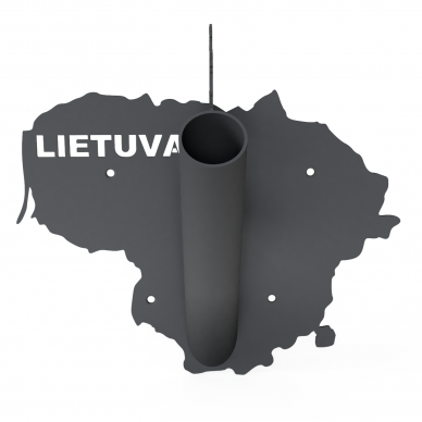 Vėliavos laikiklis "Lietuva" pilkas 3 Vėliavos laikiklis "Lietuva" pilkas 3