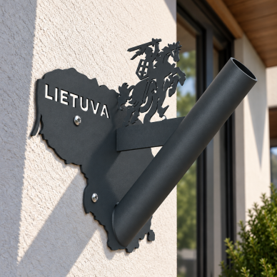 Flag Holder "Lithuania" Grey 4
