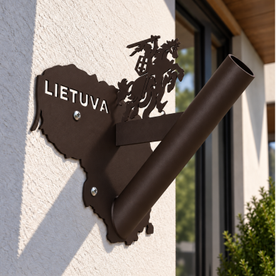 Vėliavos laikiklis "Lietuva" rudas 4 Vėliavos laikiklis "Lietuva" rudas 4