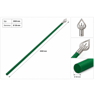Green Flagpole with Finial